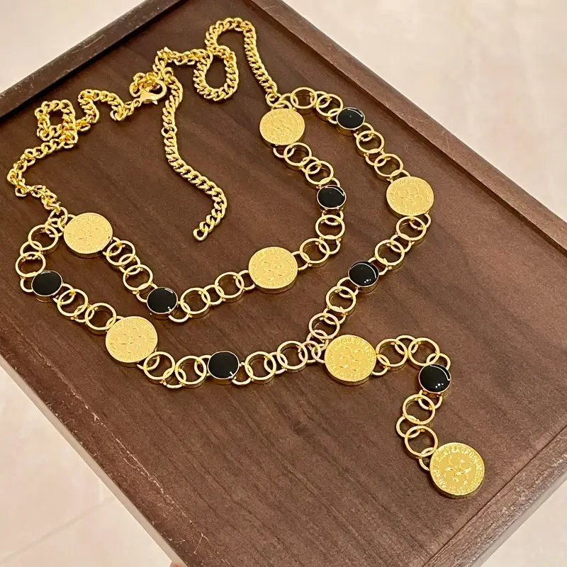 European Exaggerated Large Thick Metal Clavicle Chain Necklace - Image 31