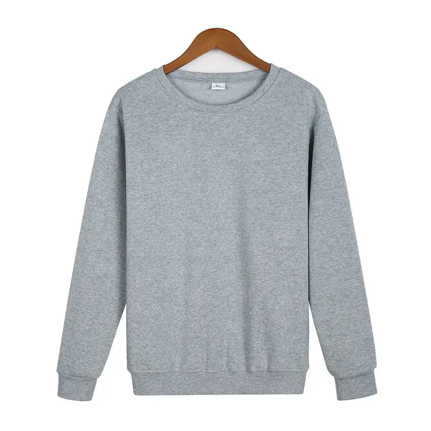 Men Navy Fleece Crewneck Sweatshirt Long Sleeve - Image 5