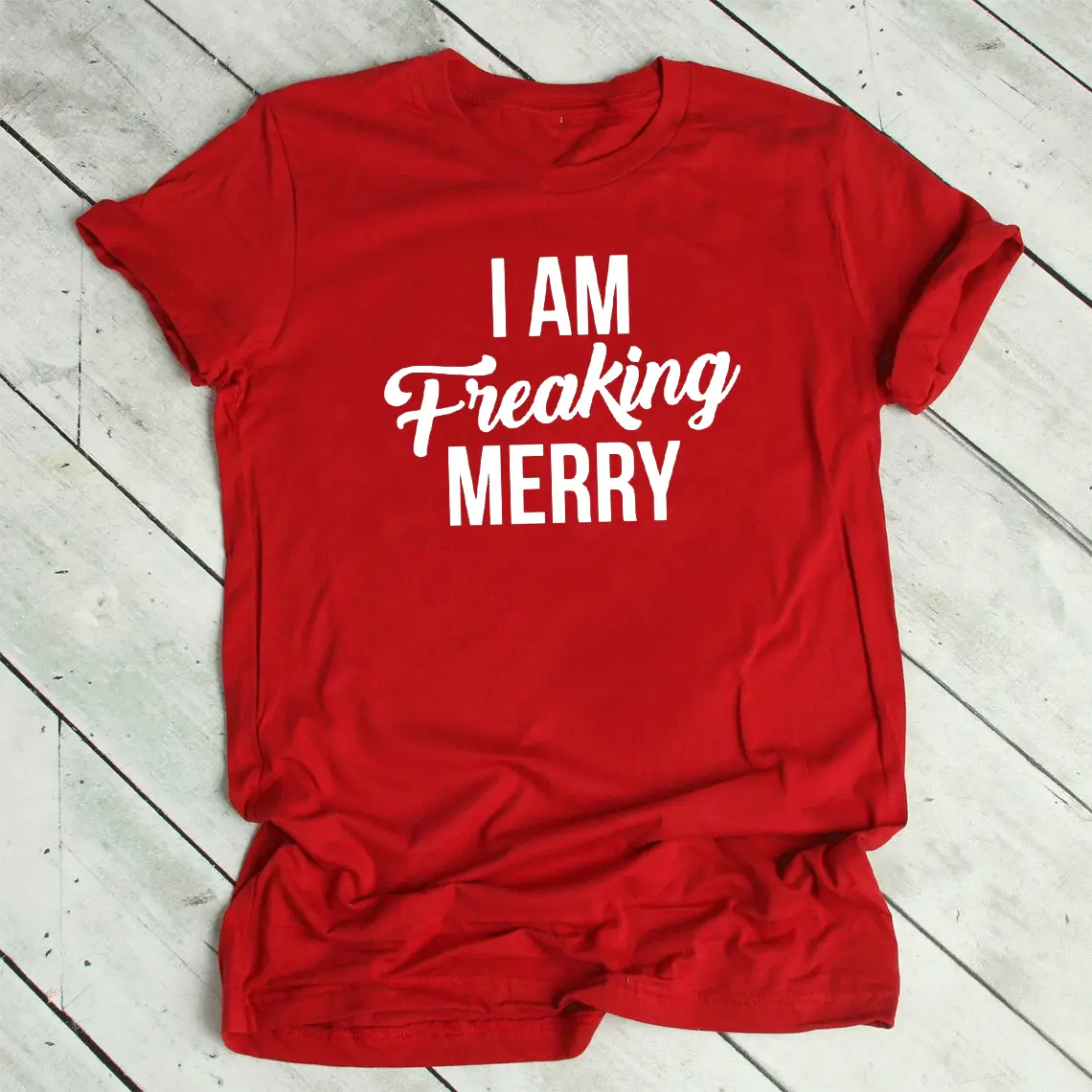 Christmas T-Shirt I Am Freaking Merry Black