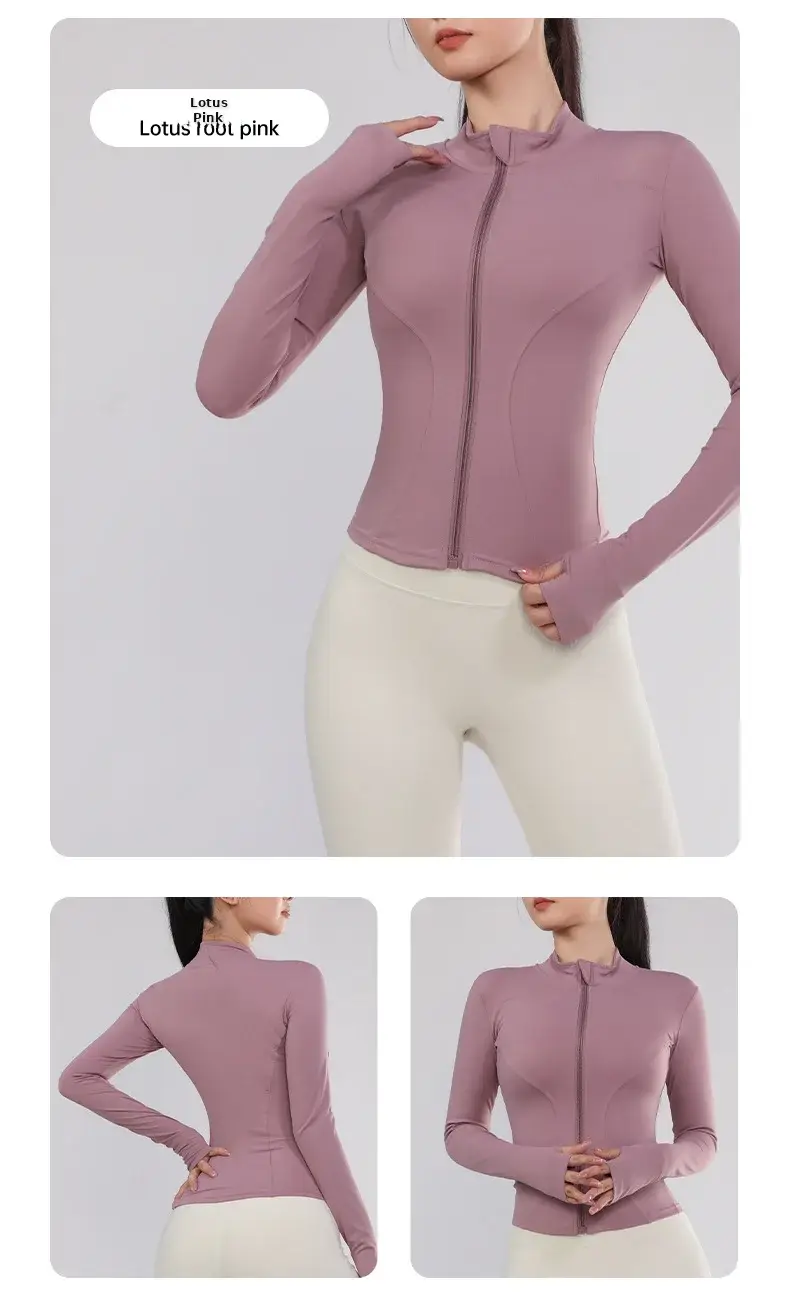 Women's Long Sleeve Yoga Top Blue Quick Dry — feature 18