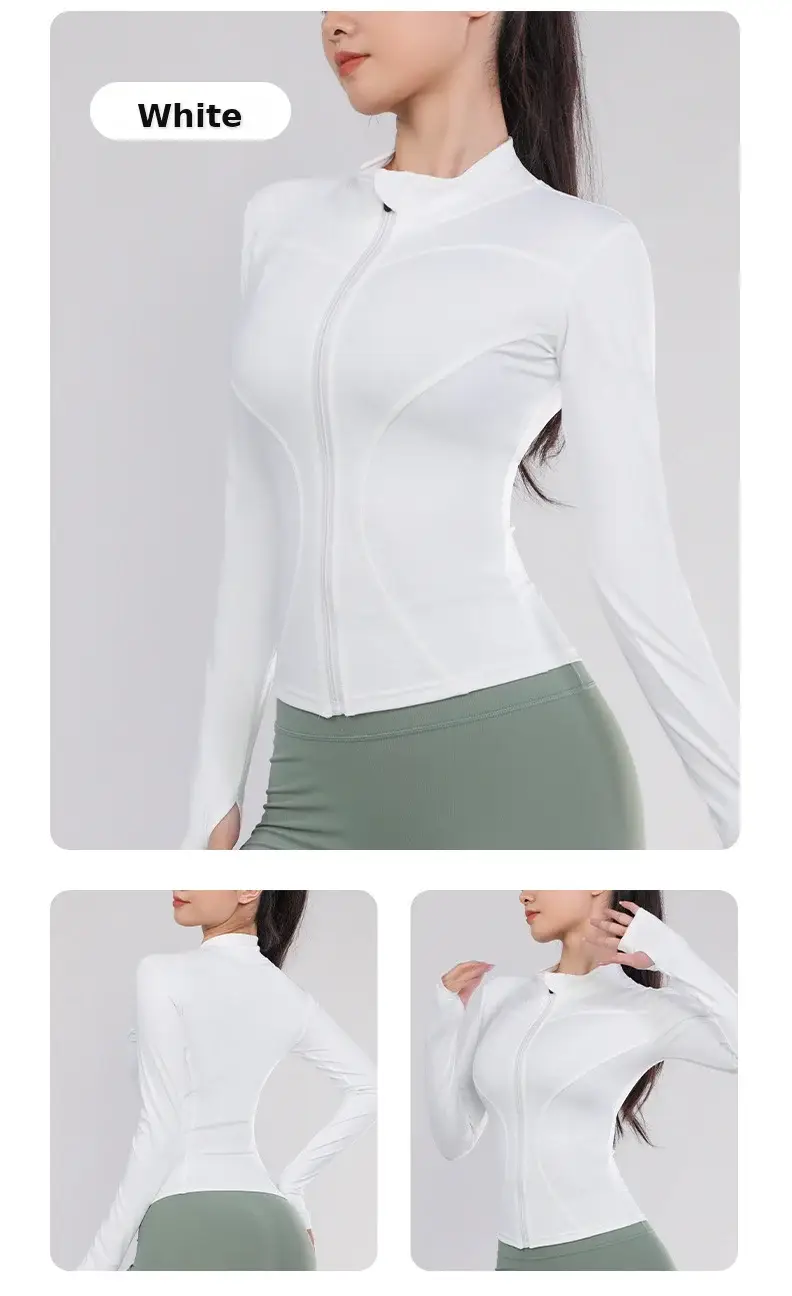 Women's Long Sleeve Yoga Top Blue Quick Dry — feature 19