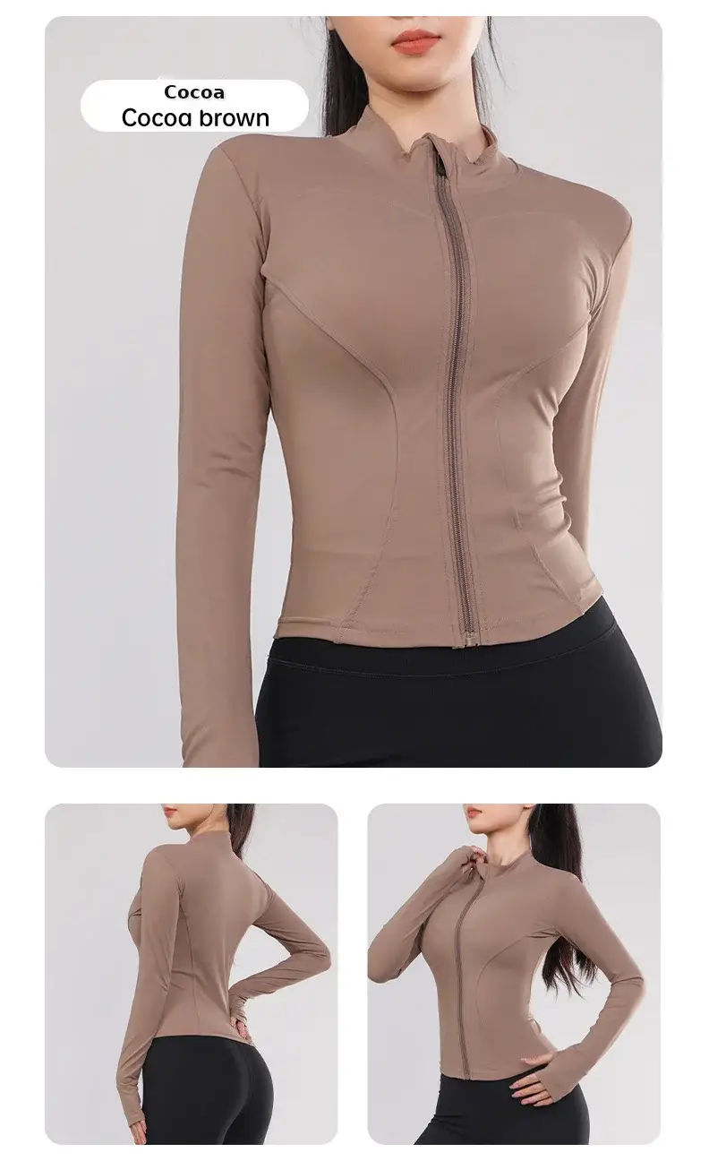 Women's Long Sleeve Yoga Top Blue Quick Dry — feature 20