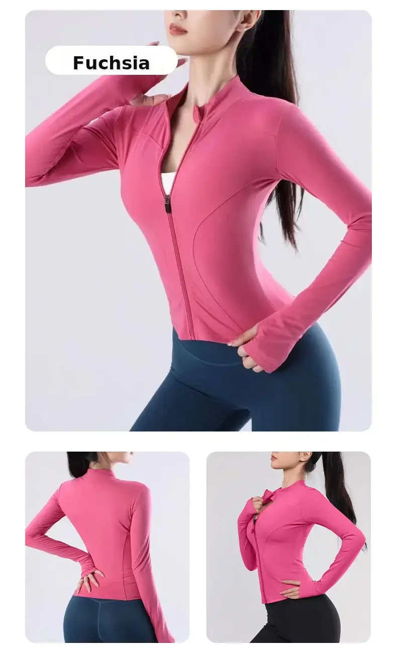 Women's Long Sleeve Yoga Top Blue Quick Dry — feature 22