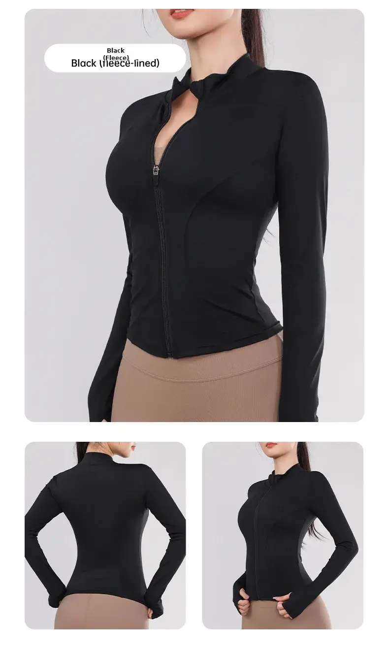 Women's Long Sleeve Yoga Top Blue Quick Dry — feature 24