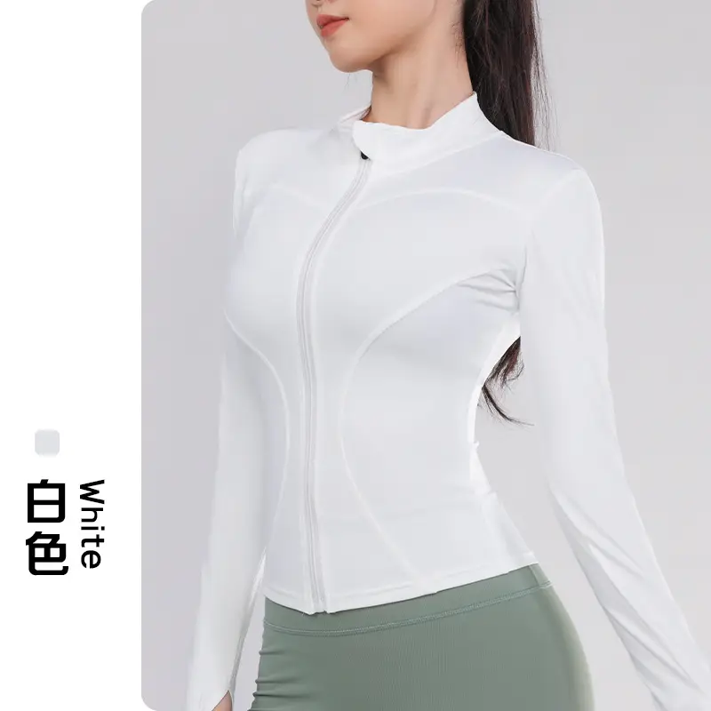 Women's Long Sleeve Yoga Top Blue Quick Dry - Image 5