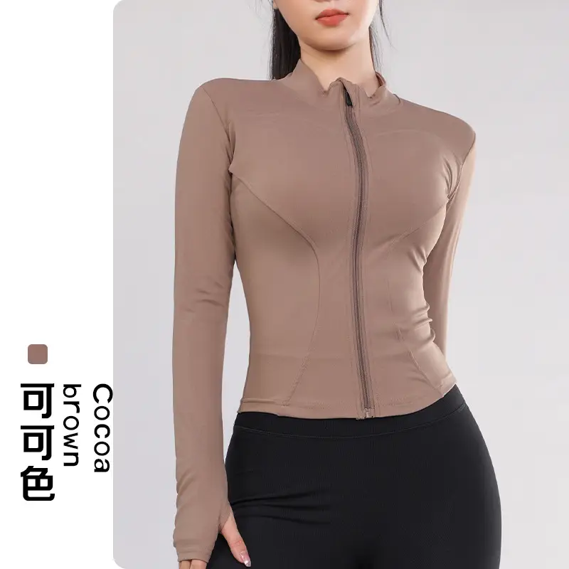 Women's Long Sleeve Yoga Top Blue Quick Dry - Image 6