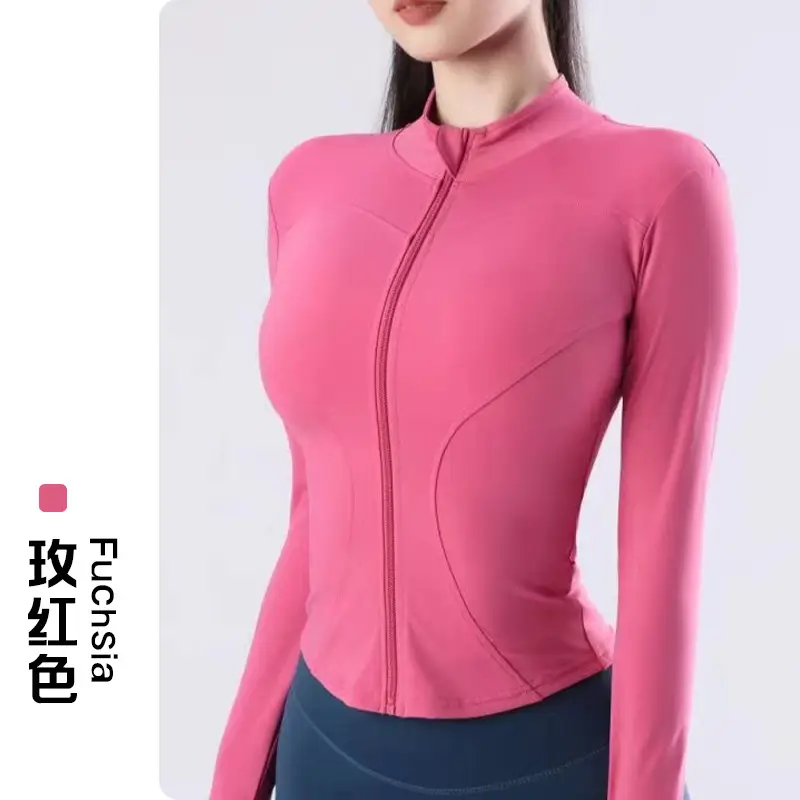 Women's Long Sleeve Yoga Top Blue Quick Dry - Image 8