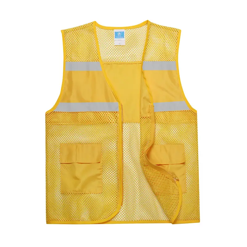 Reflective Mesh Safety Vest Multi Pocket Orange - Image 6