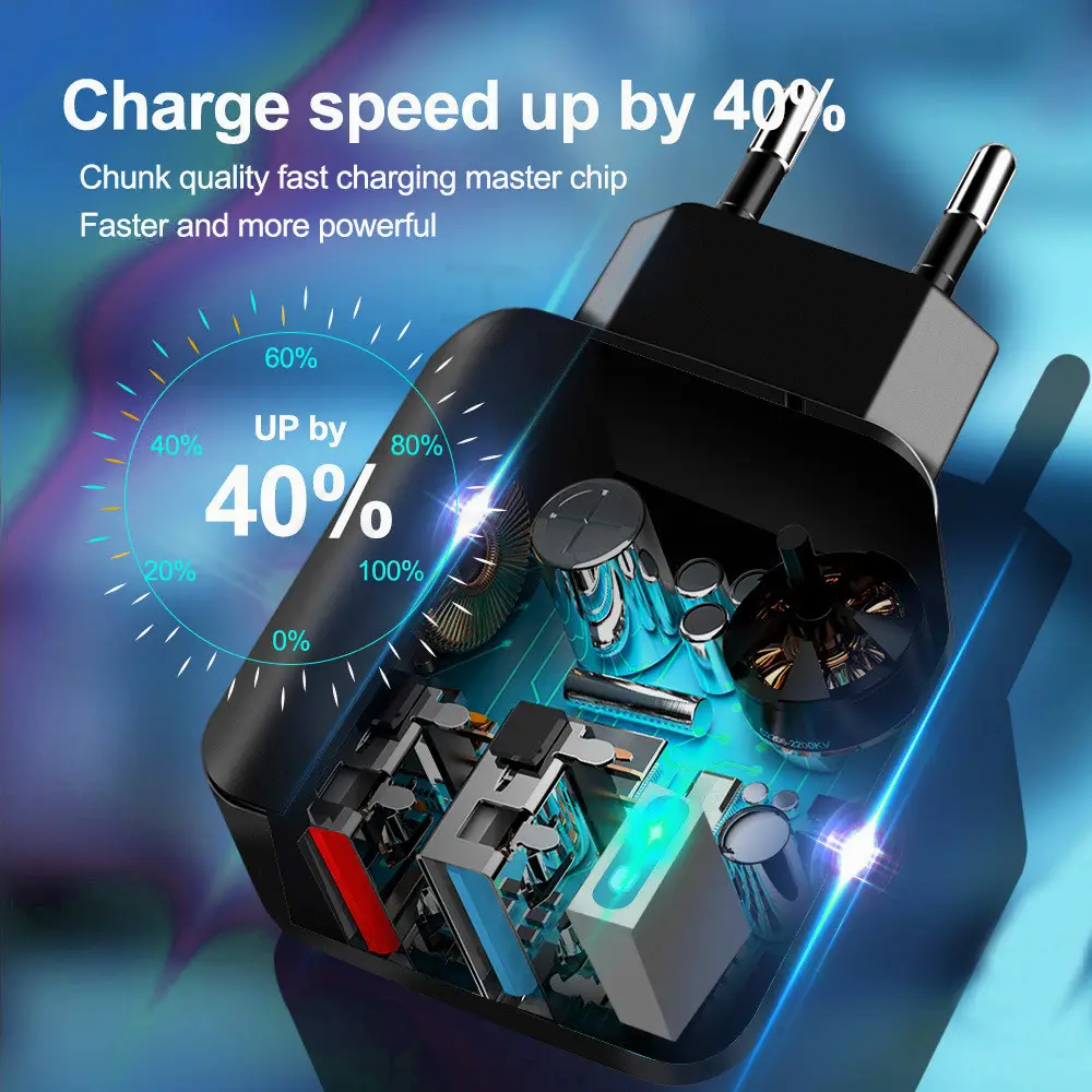 28W Dual USB Charger for iPhone Fast Charge