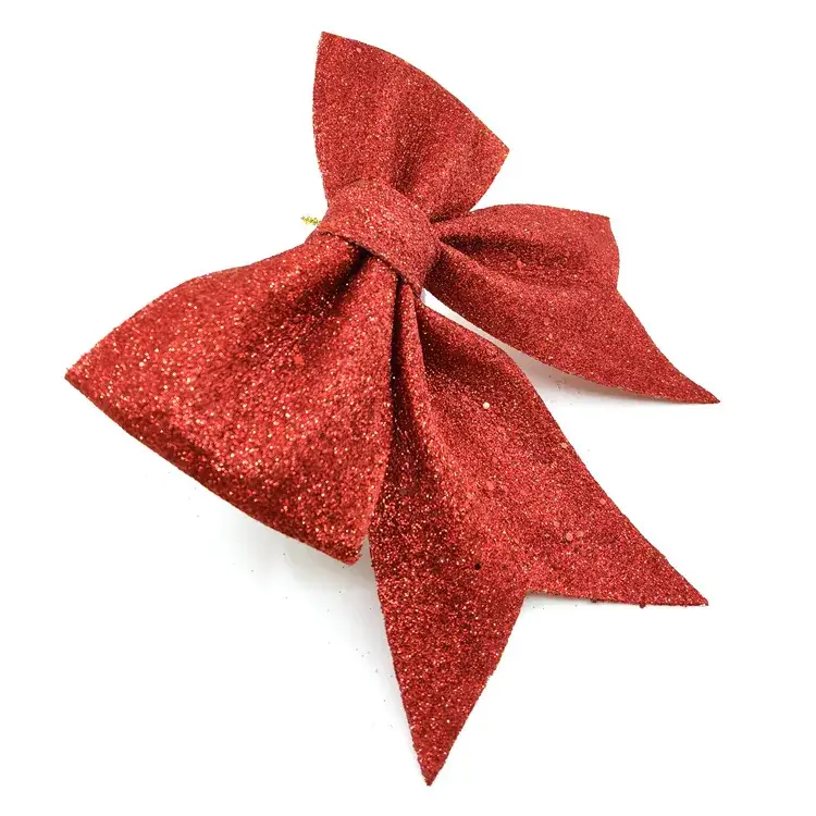 Sparkly Pink Bow Christmas Tree Decor — feature 13