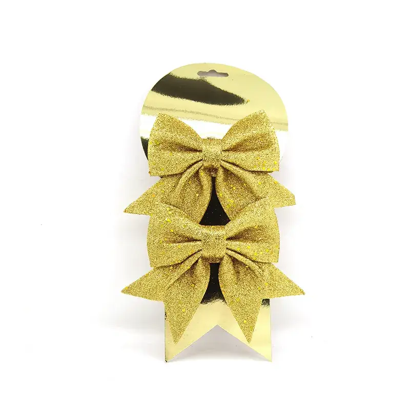 Sparkly Pink Bow Christmas Tree Decor — feature 2
