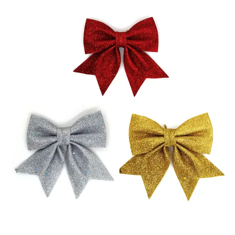 Sparkly Pink Bow Christmas Tree Decor — feature 5