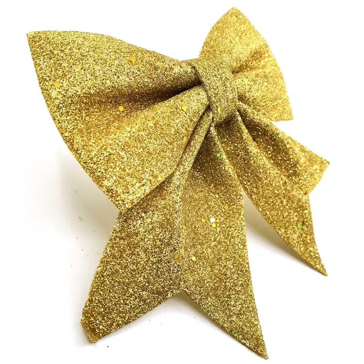 Sparkly Pink Bow Christmas Tree Decor — feature 9
