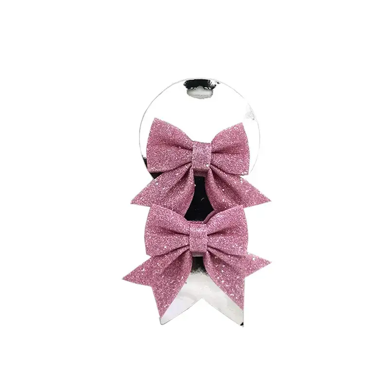 Sparkly Pink Bow Christmas Tree Decor - Image 4