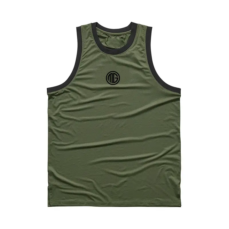 Men's White Muscle Gym Vest with Logo - Image 4