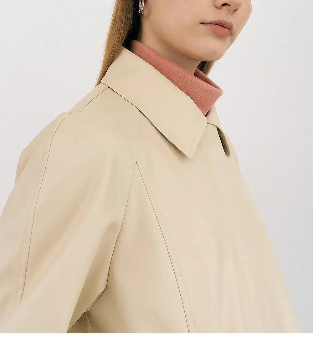 Women's Premium High-Neck Puffer Jacket Beige — feature 14
