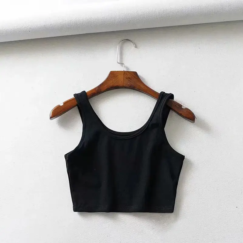 Women's White U-Neck Sports Vest Summer - Image 3