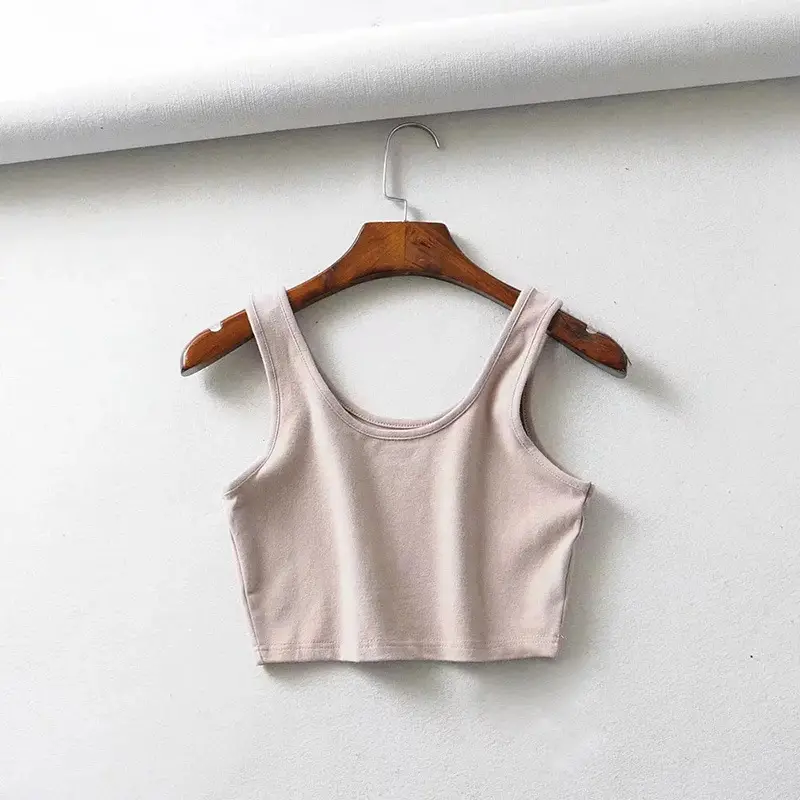 Women's White U-Neck Sports Vest Summer - Image 4