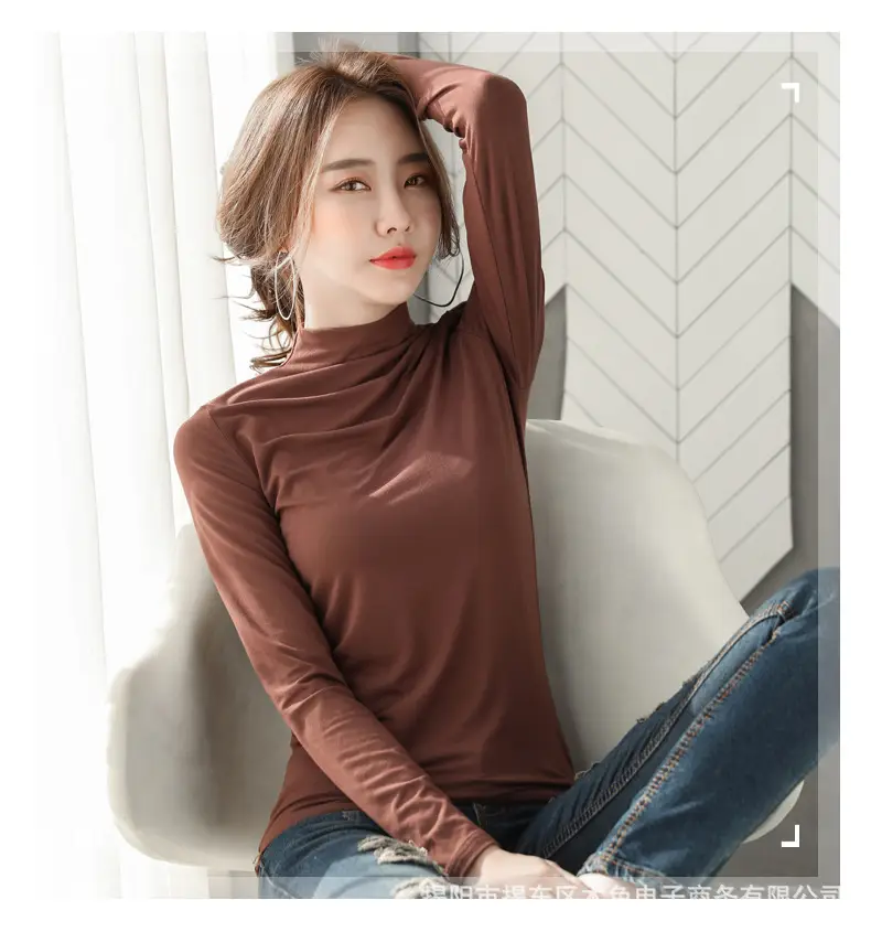 Women's Black Collar T-Shirt Joker Fashion 2022 - Image 5
