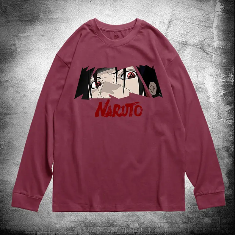 Naruto Printed Pink Long Sleeve T-Shirt for Men - Image 13