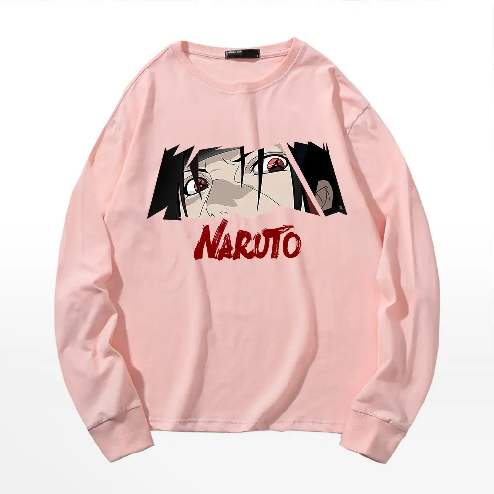 Naruto Printed Pink Long Sleeve T-Shirt for Men - Image 8