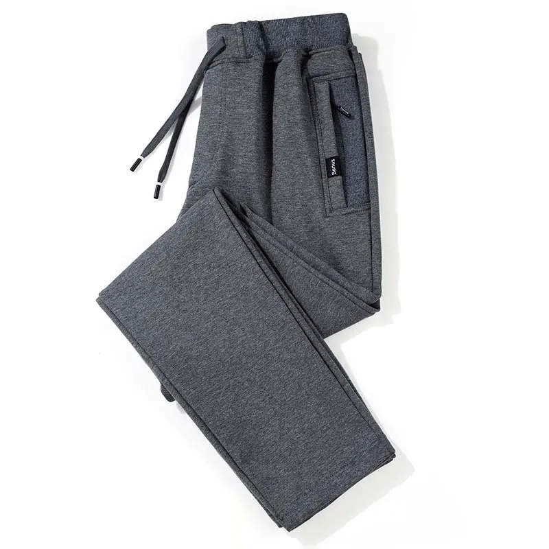 Men's Grey Open Placket Sports Pants Large - Image 2