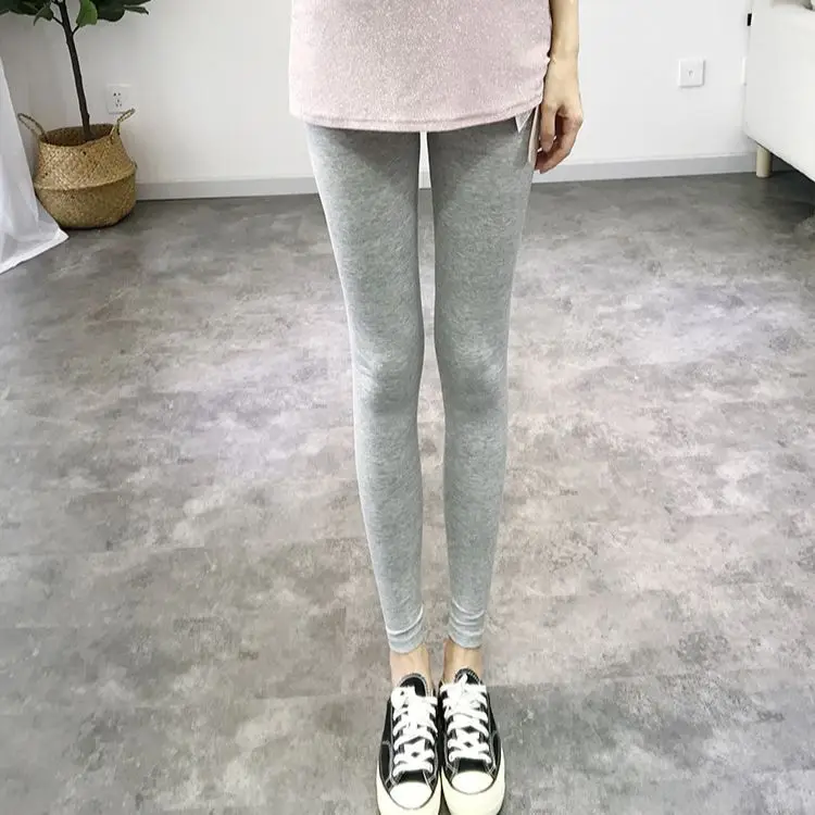 Maternity Belly Support Pants Black Grey Adjustable Leggings - Image 6