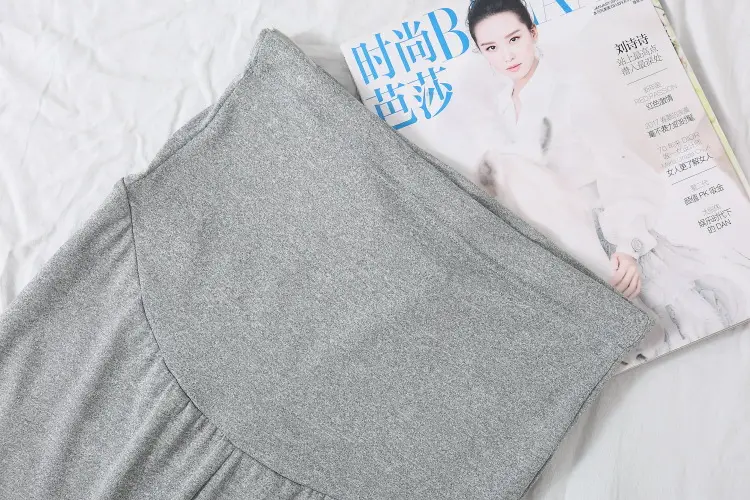 Maternity Belly Support Pants Black Grey Adjustable Leggings — feature 11