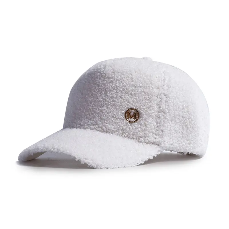 Women Korean Style Joker Cap Lamb Wool Warm Baseball Cap