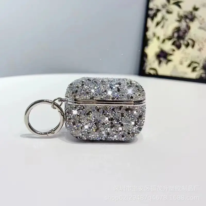 Diamond Encrusted Bluetooth Earphone Case Pink - Image 11