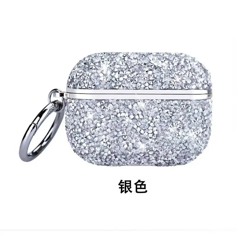 Diamond Encrusted Bluetooth Earphone Case Pink - Image 3