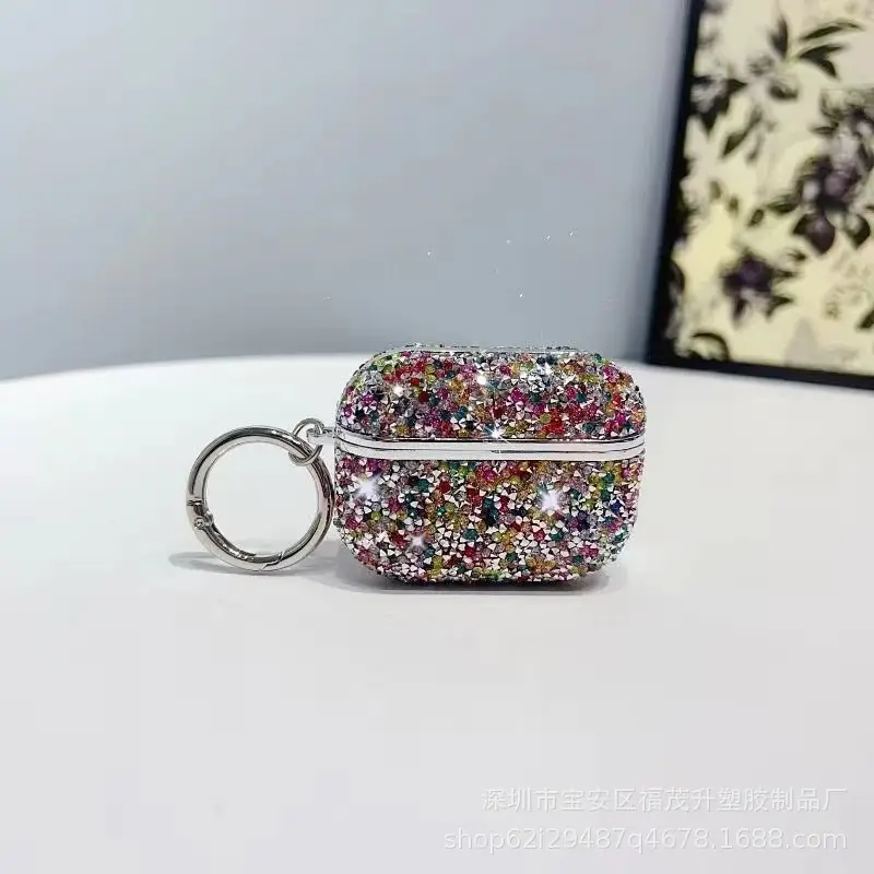 Diamond Encrusted Bluetooth Earphone Case Pink - Image 9