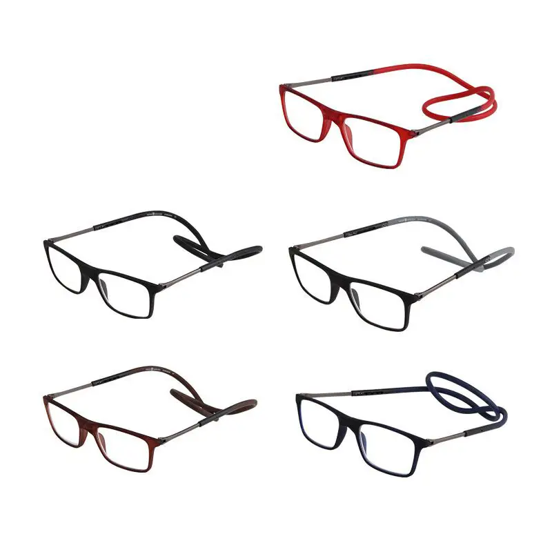 magnetic neck reading glasses TR90 reading glasses telescopic sleeve anti-drop middle-aged and elderly men and women anti-blue light - Image 7