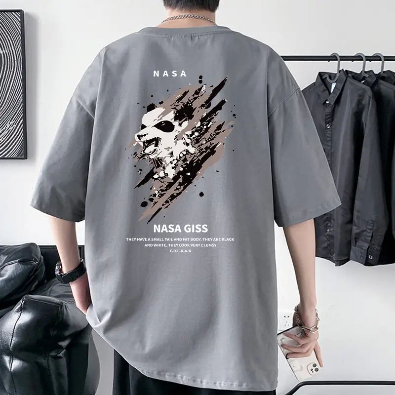 NASA GISS Men Heavy Cotton T-Shirt Off-Shoulder - Image 28