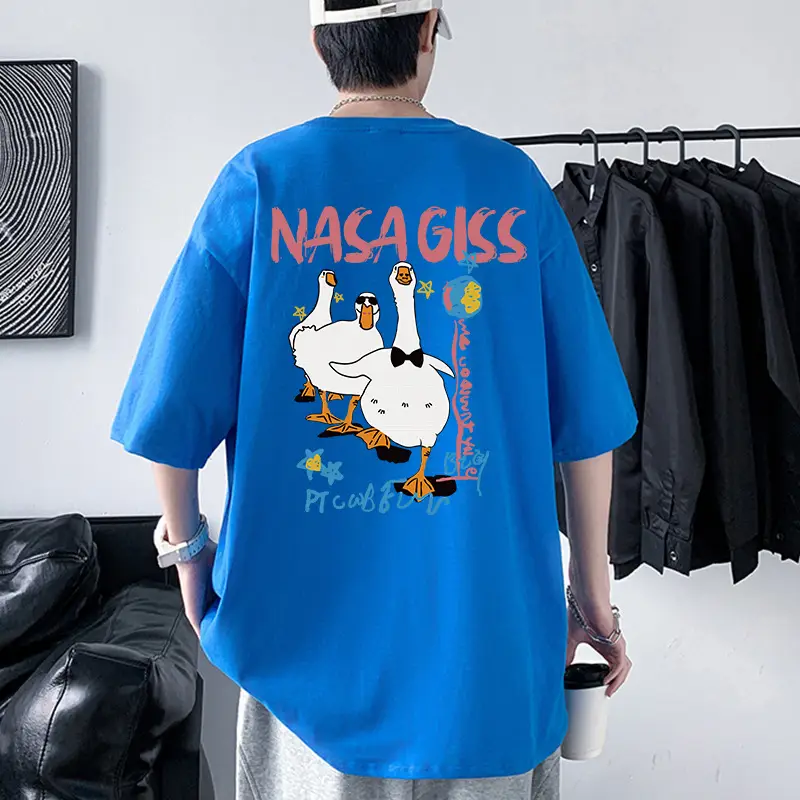 NASA GISS Men Heavy Cotton T-Shirt Off-Shoulder - Image 20
