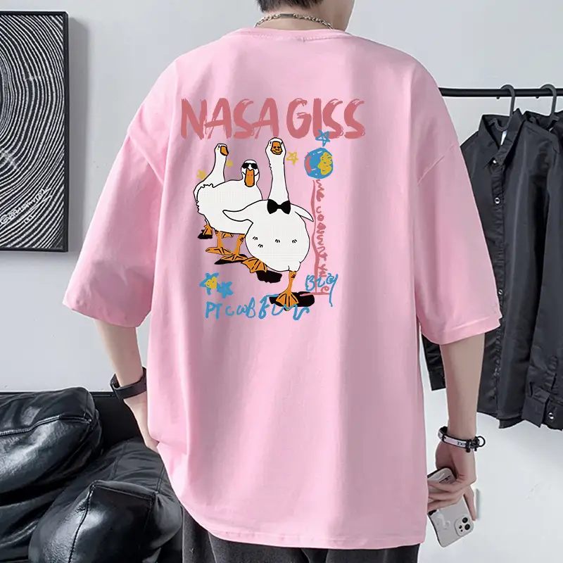 NASA GISS Men Heavy Cotton T-Shirt Off-Shoulder - Image 21