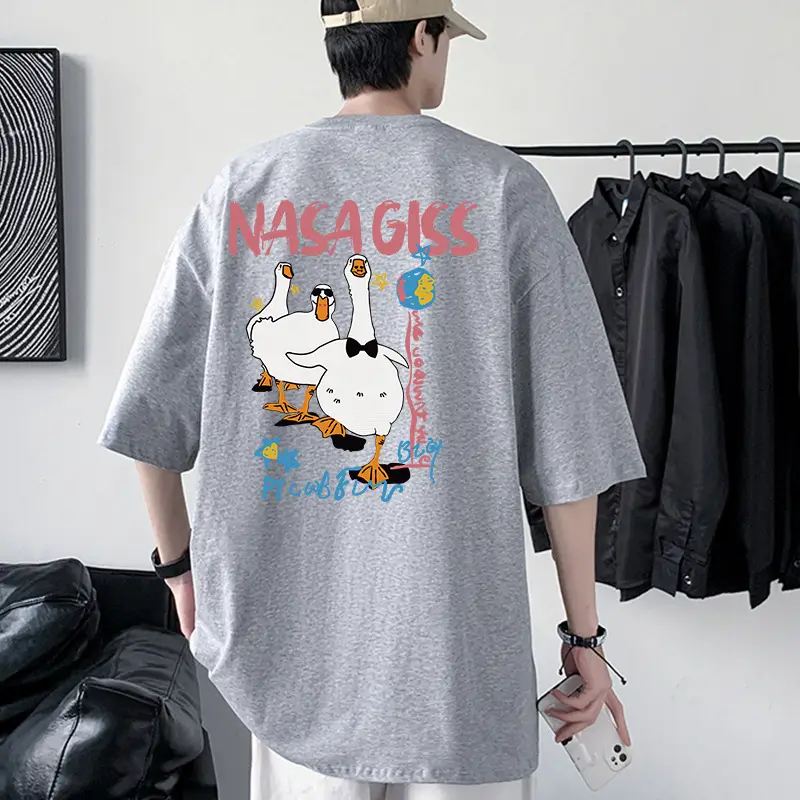 NASA GISS Men Heavy Cotton T-Shirt Off-Shoulder - Image 22