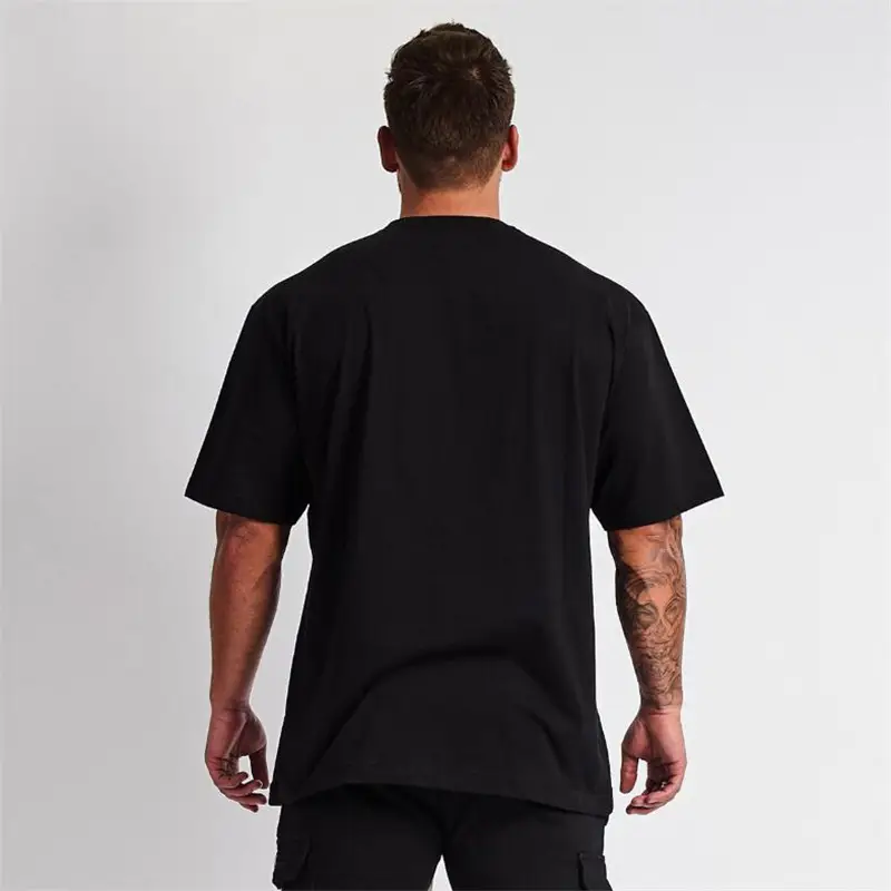 Men Red Black Logo T-Shirt Casual Sporty Wear - Image 7