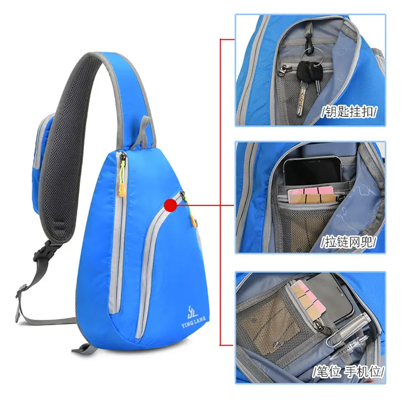 Men's Waterproof Crossbody Bag Green Multi-Functional Travel - Image 7