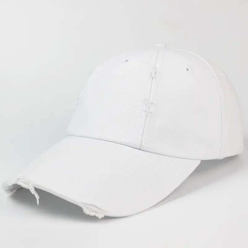 Men Black Cotton Baseball Cap Casual Outdoor Sports