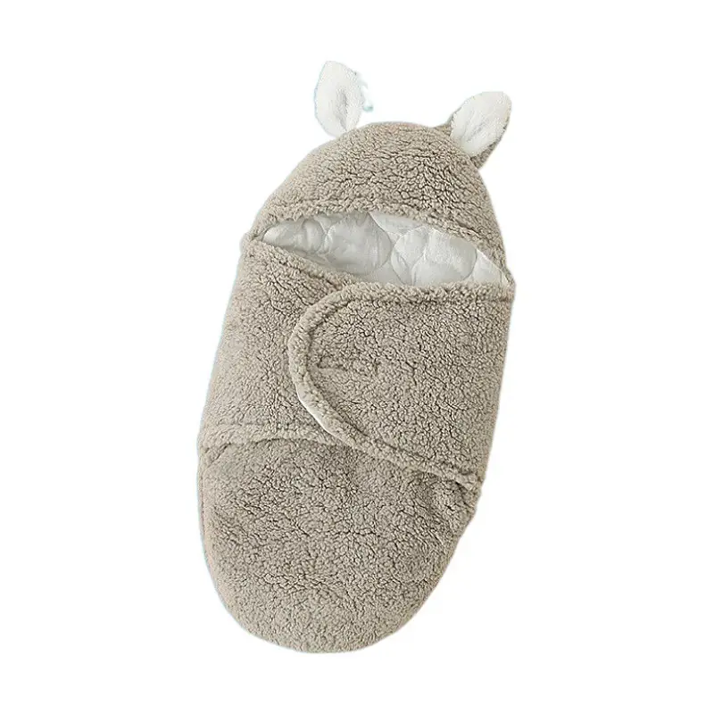 Pink Rabbit-Eared Baby Sleeping Bag Split Leg Swaddle - Image 31