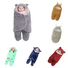 Pink Rabbit-Eared Baby Sleeping Bag Split Leg Swaddle — feature 15