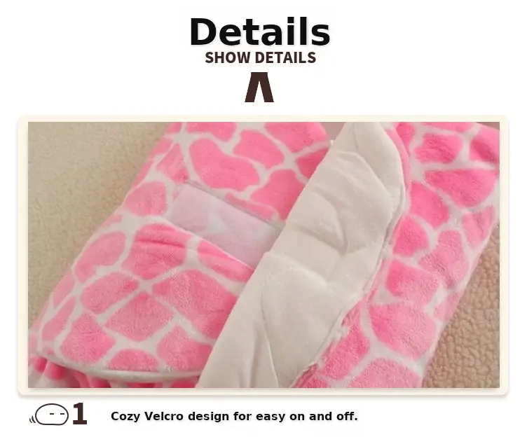 Pink Rabbit-Eared Baby Sleeping Bag Split Leg Swaddle — feature 47