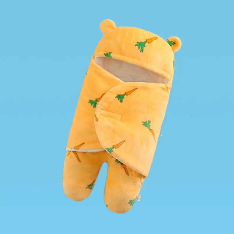 Pink Rabbit-Eared Baby Sleeping Bag Split Leg Swaddle - Image 10