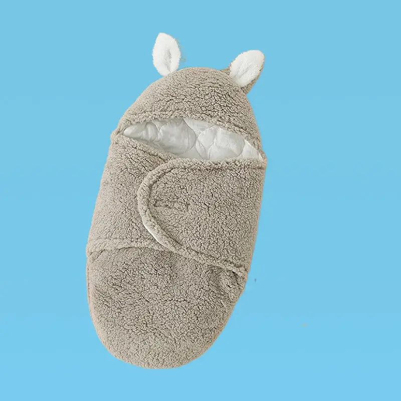 Pink Rabbit-Eared Baby Sleeping Bag Split Leg Swaddle - Image 23