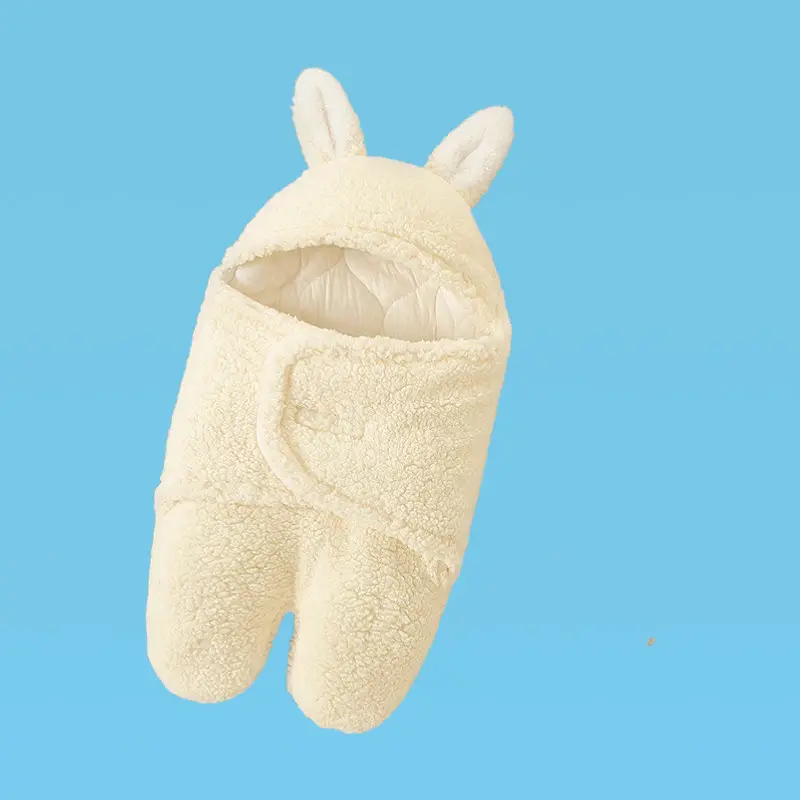 Pink Rabbit-Eared Baby Sleeping Bag Split Leg Swaddle - Image 24