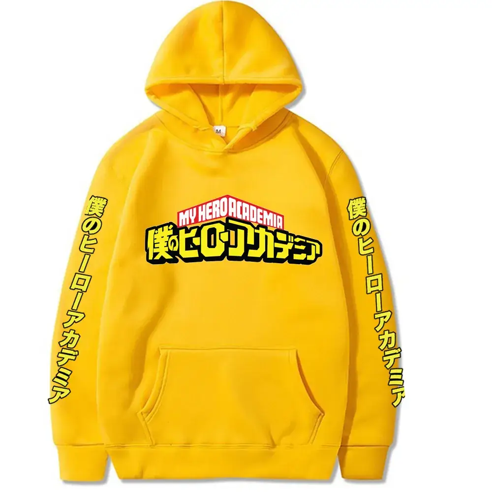 Men's Yellow My Hero Academia Hooded Sweatshirt - Image 2