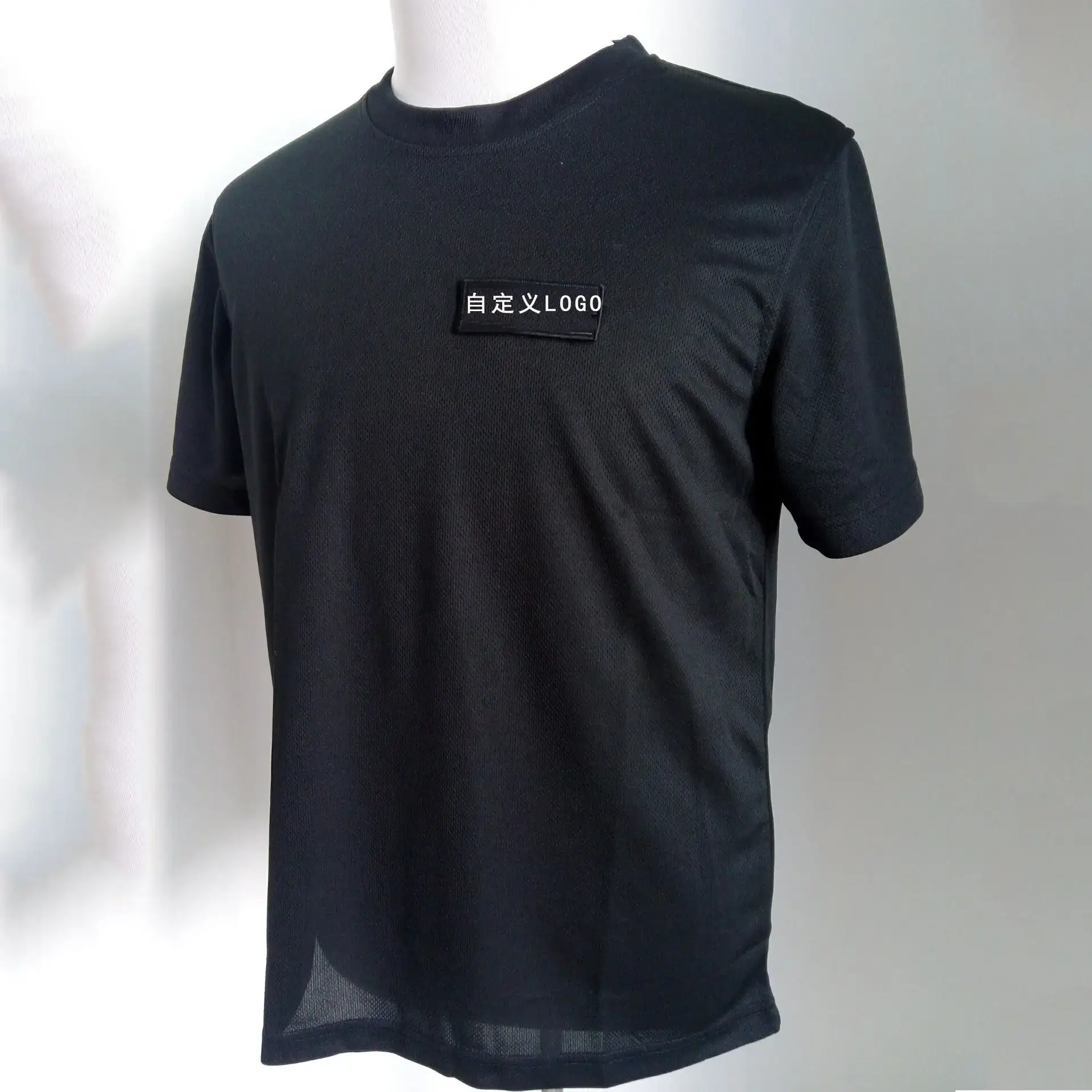Black China Flag T-Shirt with Patch Sleeve - Image 14