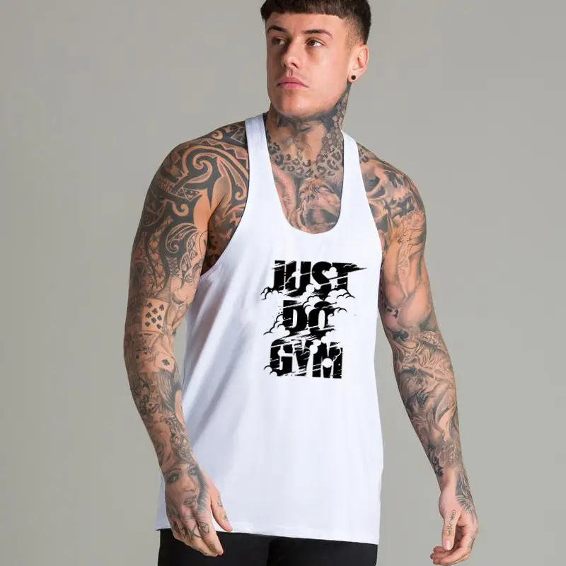 Men Red Printed Muscle Vests Slim Fit - Image 7