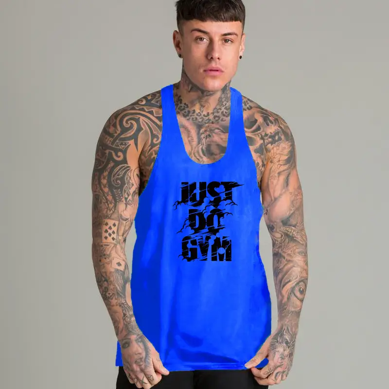 Men Red Printed Muscle Vests Slim Fit - Image 5